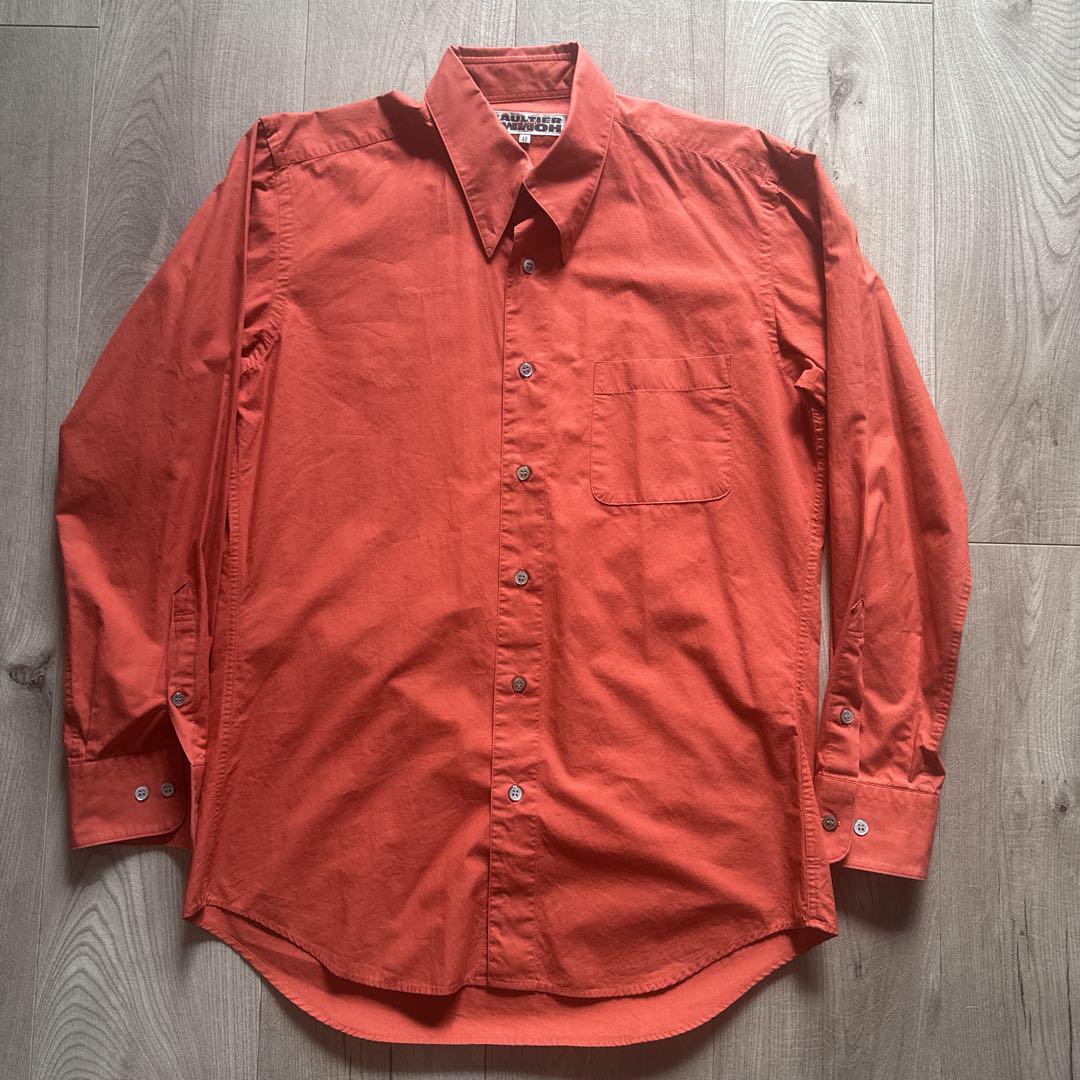 Jean Paul GAULTIER HOMME オレンジ ボタンダウン シャツ