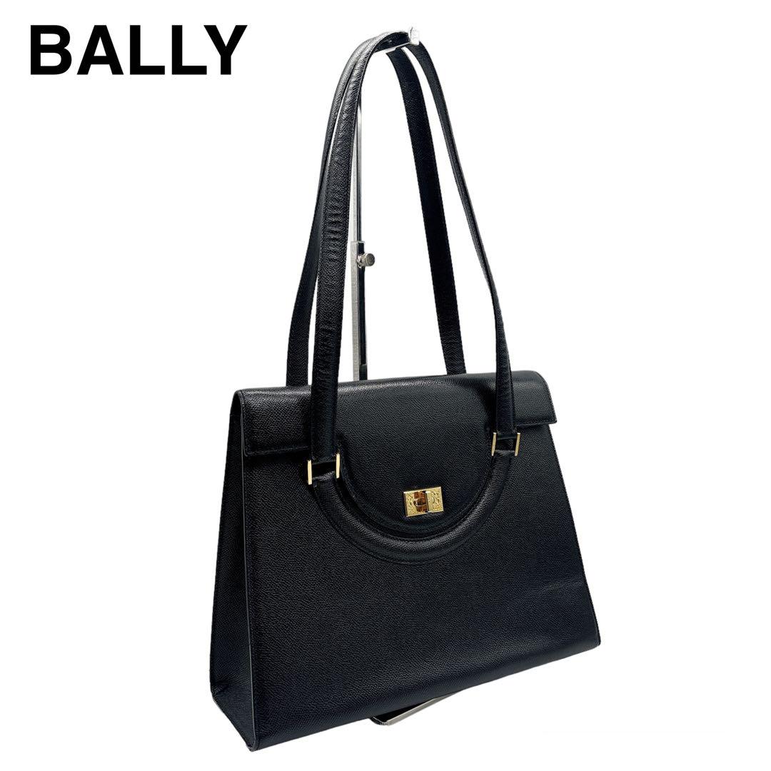 BALLY バリー レザー ターンロック ショルダー トート ハンドバッグ 良品