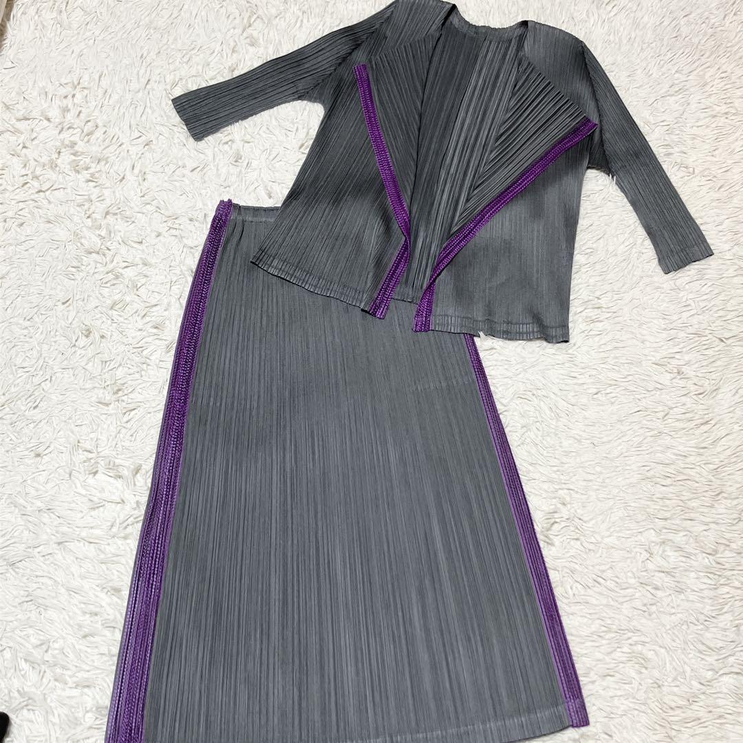 PLEATS PLEASE プリーツプリーズ セットアップ フロントサイドライン