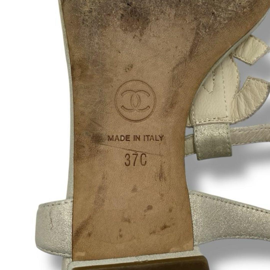 良品 CHANEL シャネル ココマーク トング サンダル ミュール 00s 良品 CHANEL シャネル ココマーク トング サンダル ミュール 00s