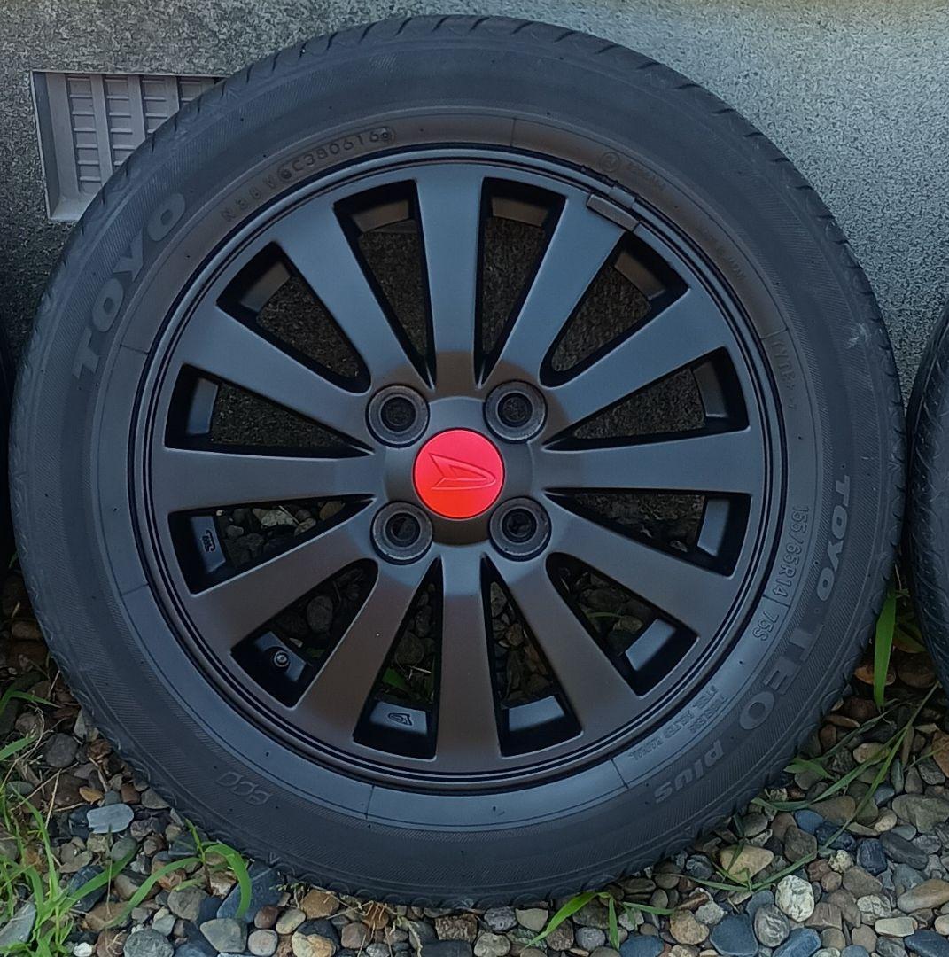 155/65R14・ブラックアルミホイール&サマータイヤ4本 155/65R14・ブラックアルミホイール&サマータイヤ4本