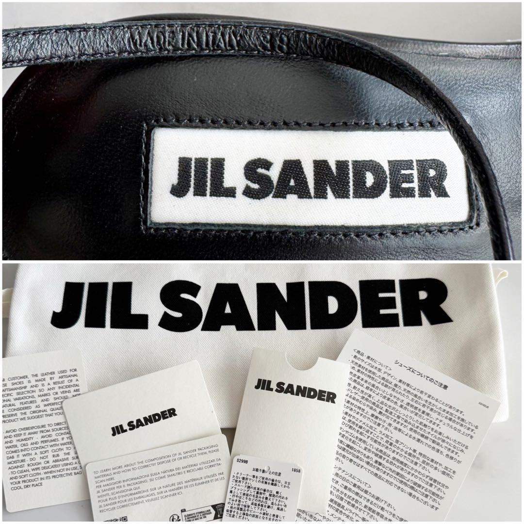 JIL SANDER レザー ヒールサンダル ストラップ ポインテッドトゥ38