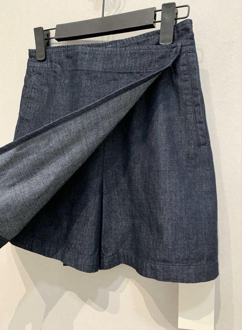 【T-ポイント5倍】 美品】machatt メルカリ - デニムラップショートパンツ パンツ
