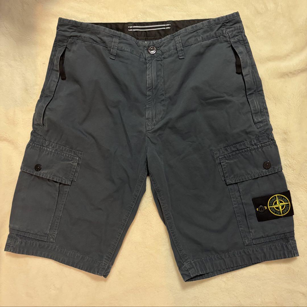 STONE ISLAND カーゴパンツ ハーフパンツ ネイビー メンズW34