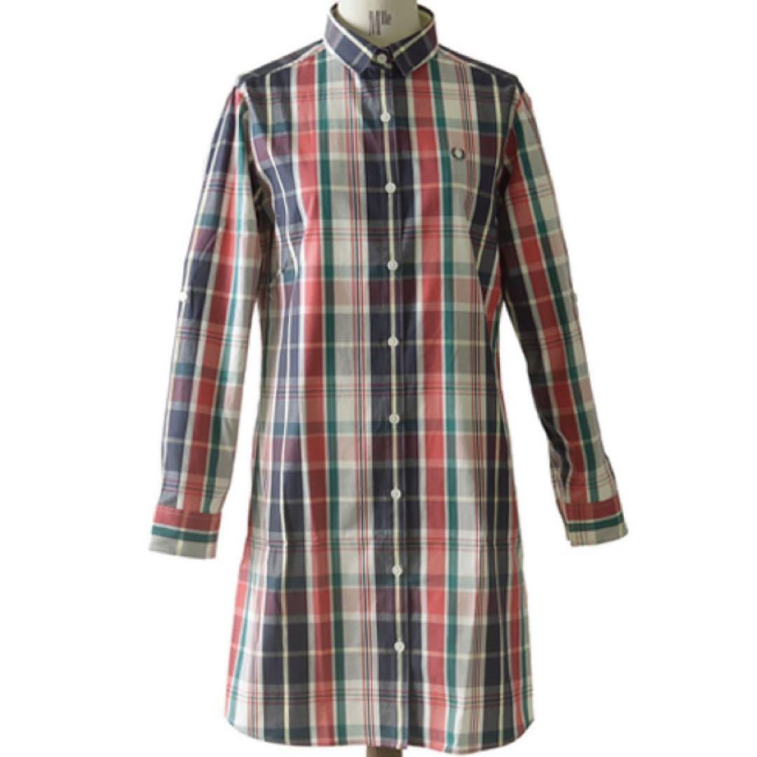 FRED PERRY フレッドペリー タータンチェックシャツワンピース