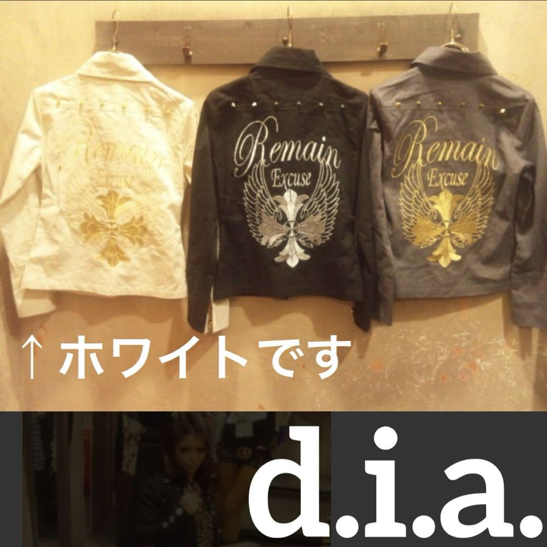 d.i.a. バック刺繍シャツジャケット【平成ギャル】白金
