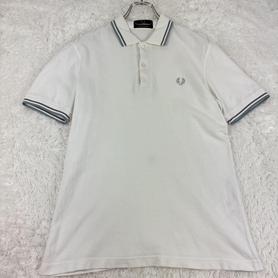 【美品】フレッドペリー M12 ポロシャツ M 38 グレー 英国製 FRED PERRY フレッドペリー ポロシャツ 英国製 半袖 メンズ M12