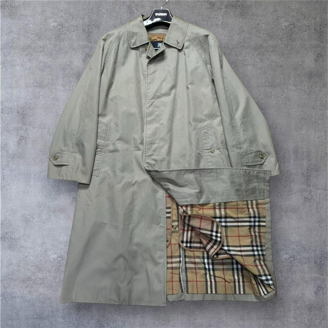 バーバリーロンドン ノバチェック ライナー付 ステン コート ベージュ LL・BURBERRY LONDON