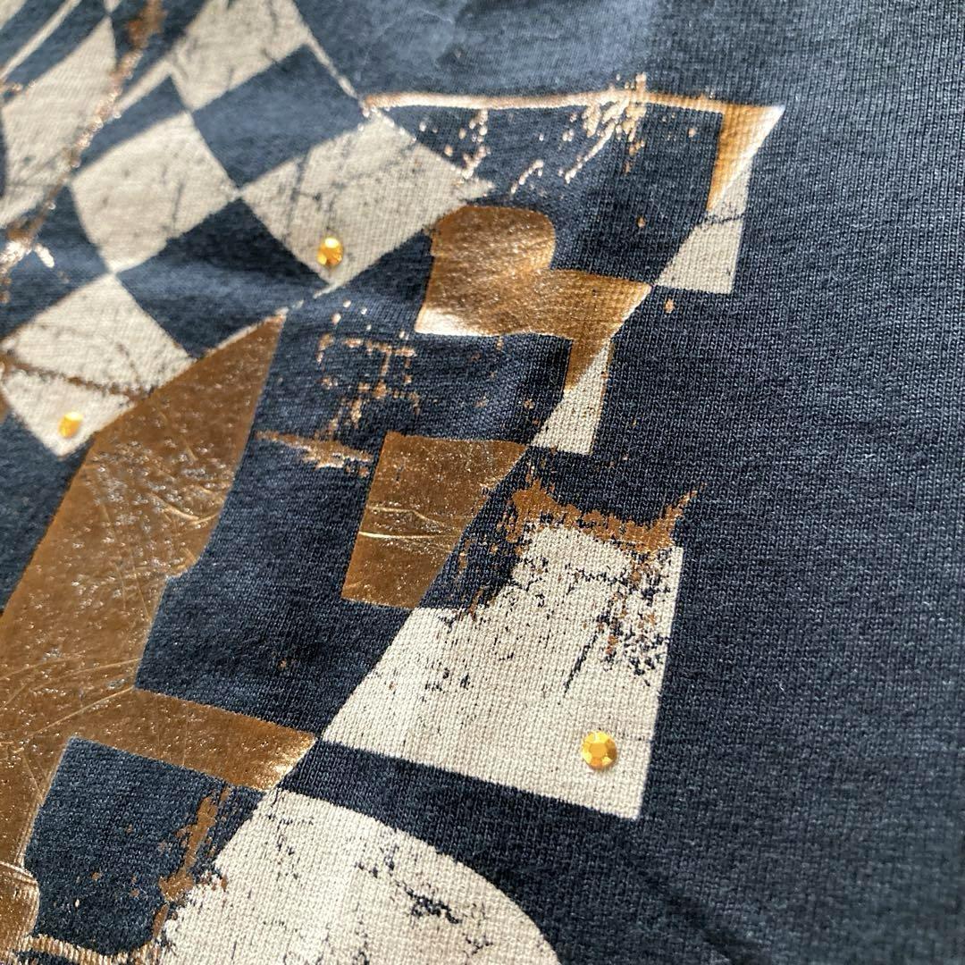 ZARA】ザラ Tシャツ チェッカーフラッグレーシングカー メンズ M