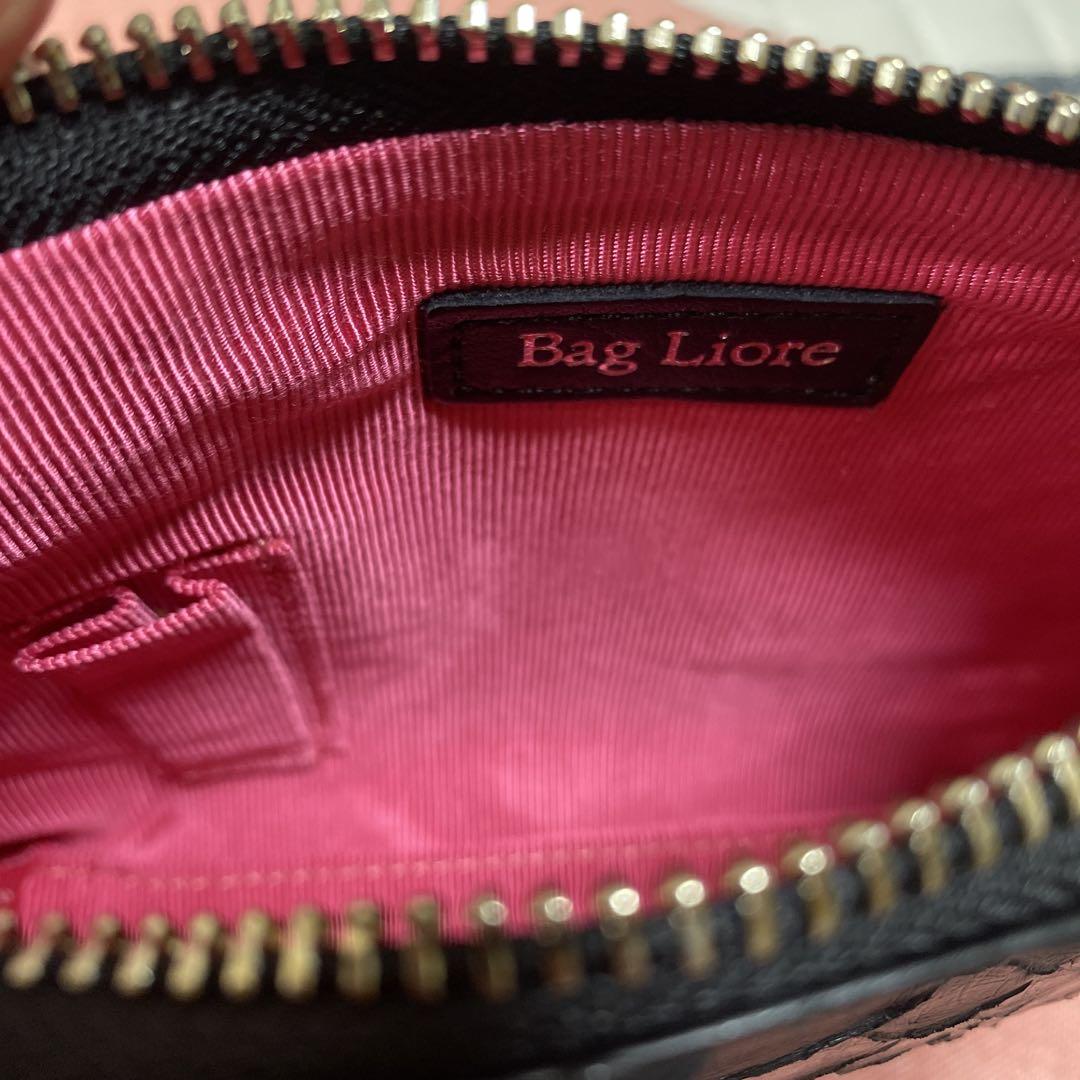 Bag Lione 黒 パイソン革ポーチ