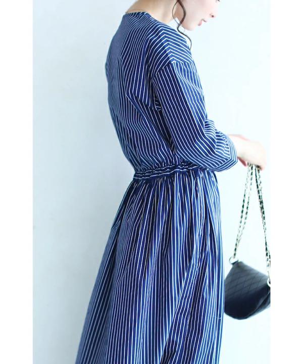 大人気100%新品 cawaii 定番ワンピ ストライプカシュクールワンピース CsxjL-m17779928945 総合2位