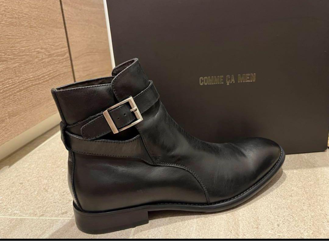 【26cm】COMME CA MEN 黒 レザー ブーツ