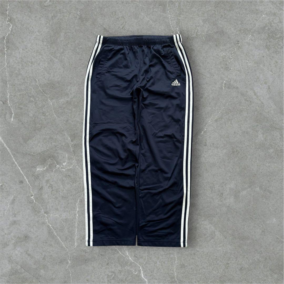 90s adidas baggy wide track pants M navy