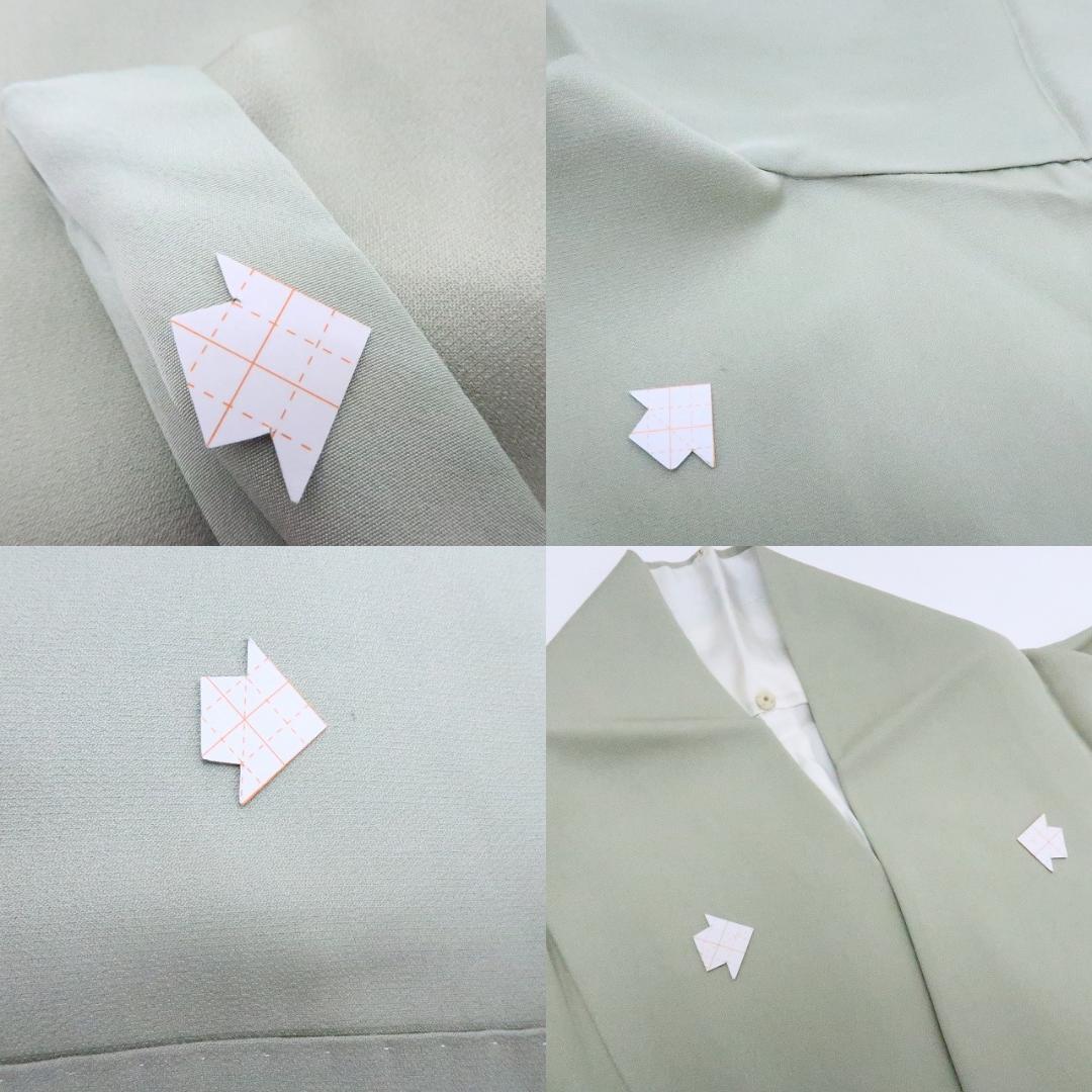 Y2467◇美品 正絹 金駒刺繡 染め一つ紋 手縫い仕立て 訪問着 着物
