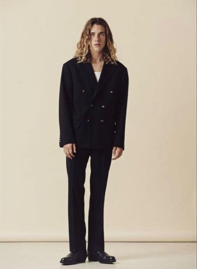 19AW Second Layer ダブル テーラード ジャケット L ブラック