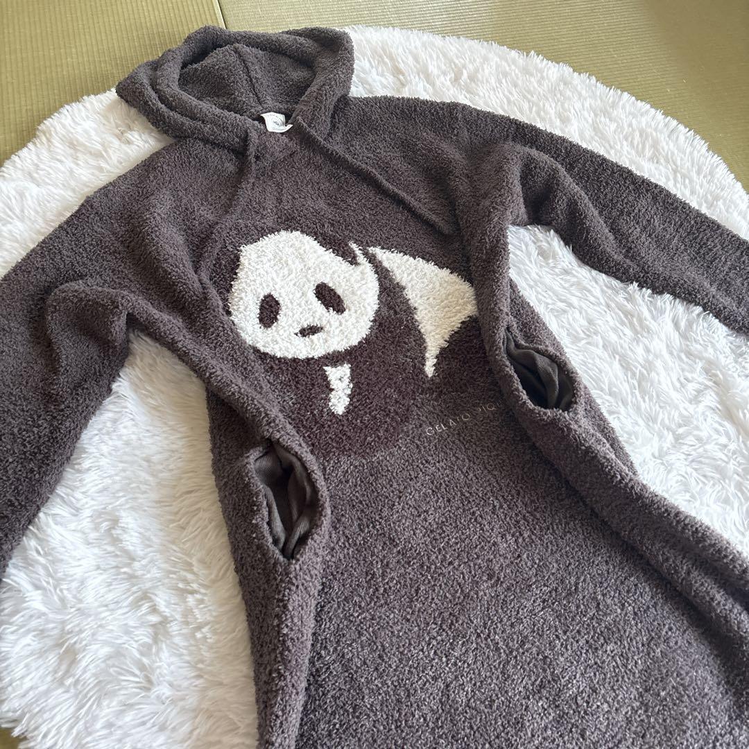 新品 タグ付き！ジェラートピケ ♡ パンダジャガードフードワンピース