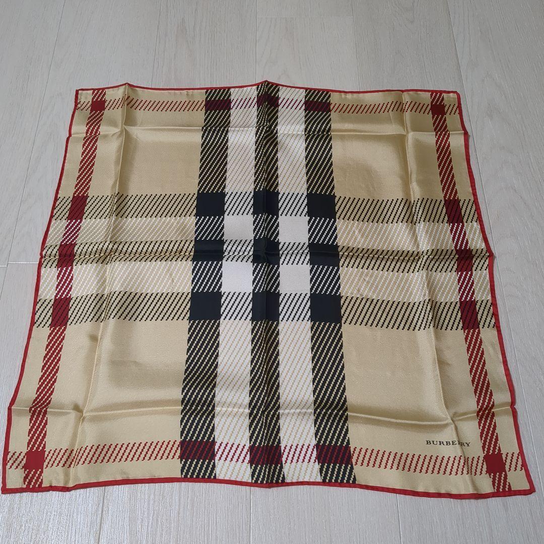 新品未使用品】BURBERRY バーバリー ノバチェック スカーフ 絹