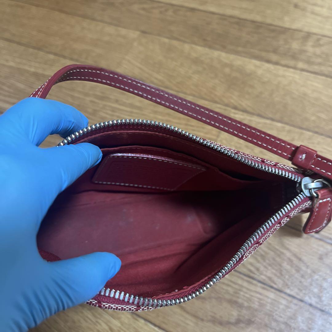 coach コーチ　レッド ロゴパターン バッグ