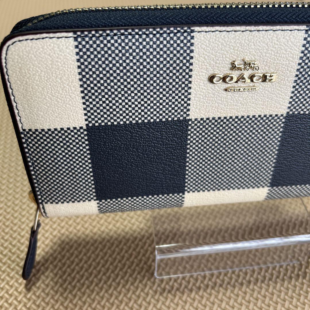 ⭐︎新品未使用⭐︎ COACH コーチ長財布 ホワイトチェック レディース メンズ ⭐︎新品未使用⭐︎ COACH コーチ 長財布 白&黒チェック柄