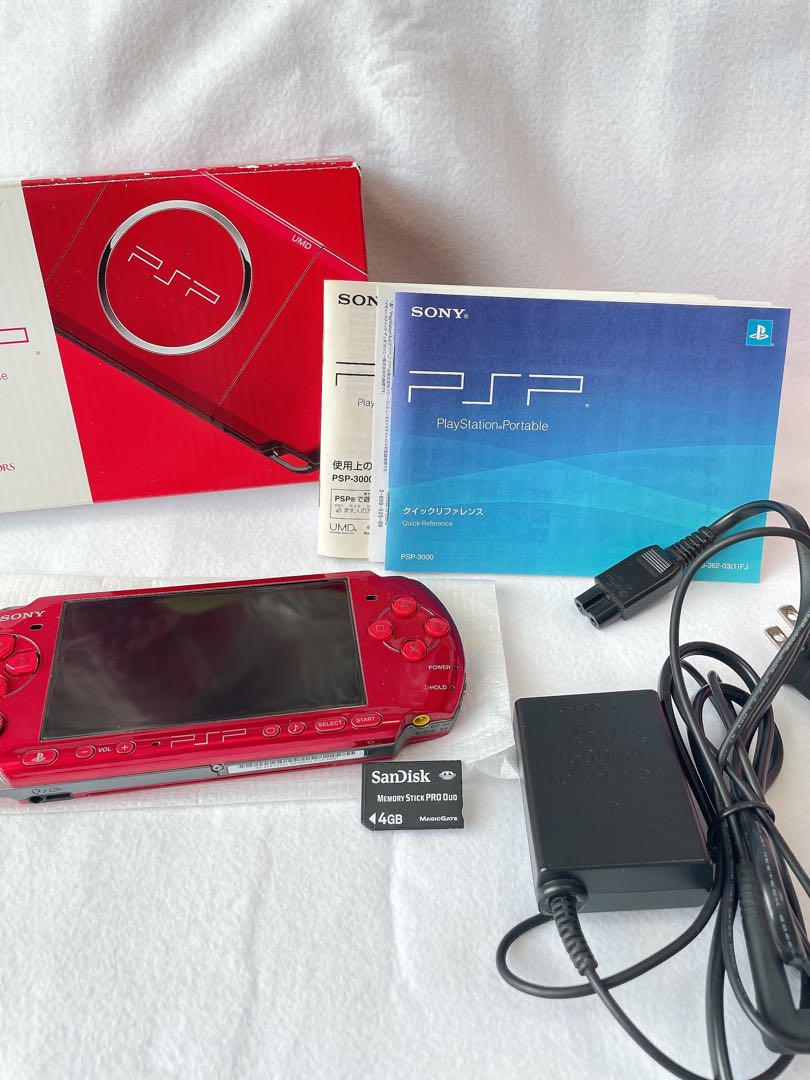 極美品 PSP 3000 本体 ラディアントレッド 赤 動作良好品 すぐに