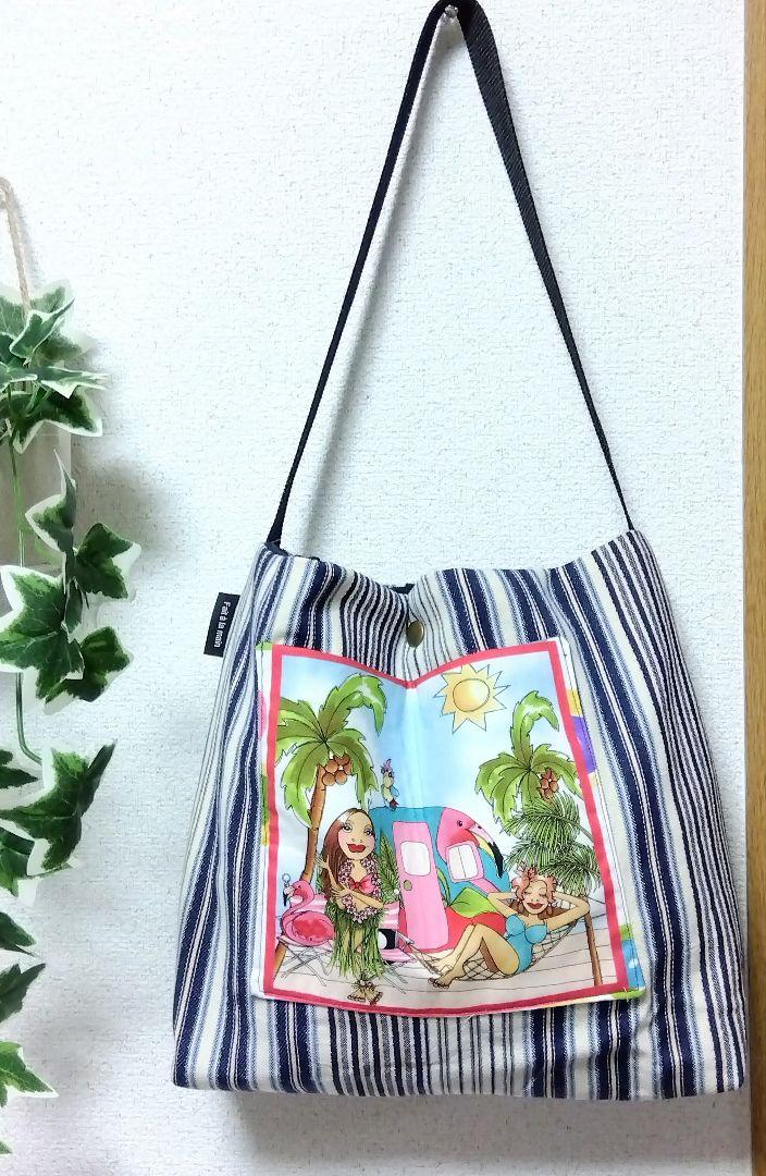 『ロラライハリス』刺繍ワンショルダーバック♥ハンドメイド ロラライハリス ワンショルダーバッグ ハンドメイド