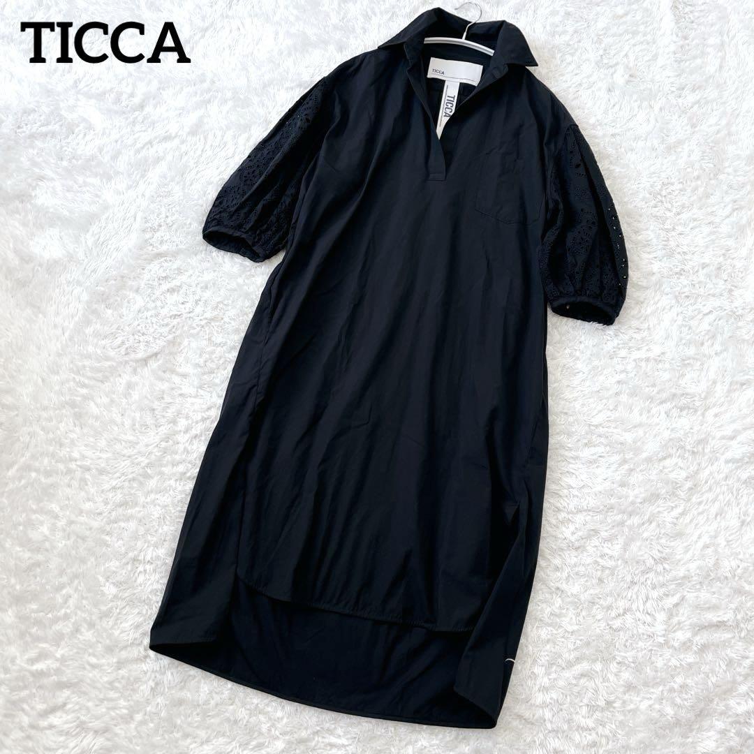 TICCA 2023SS レースパフスリーブワンピース ブラック