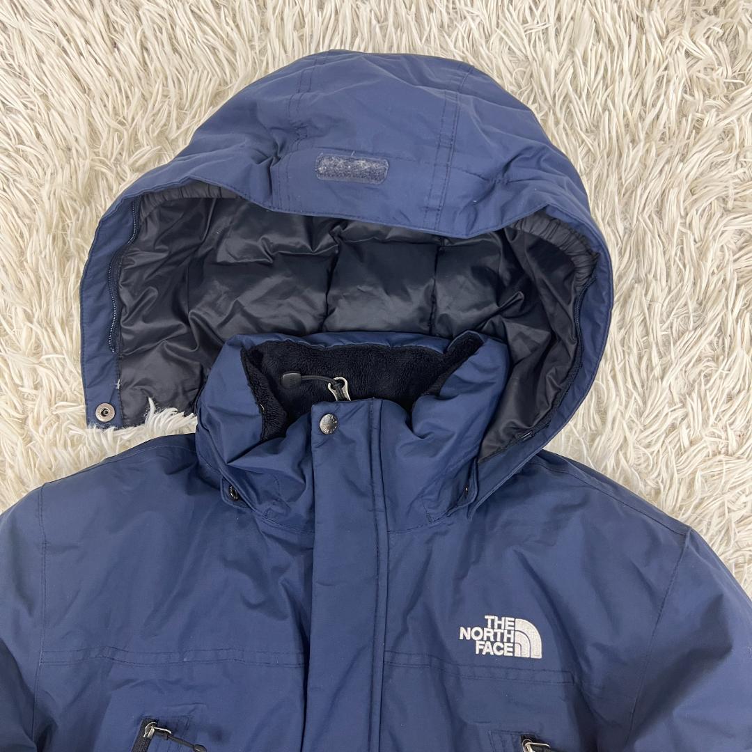 美品》ノースフェイス ロングダウンコートキッズ150ブラック