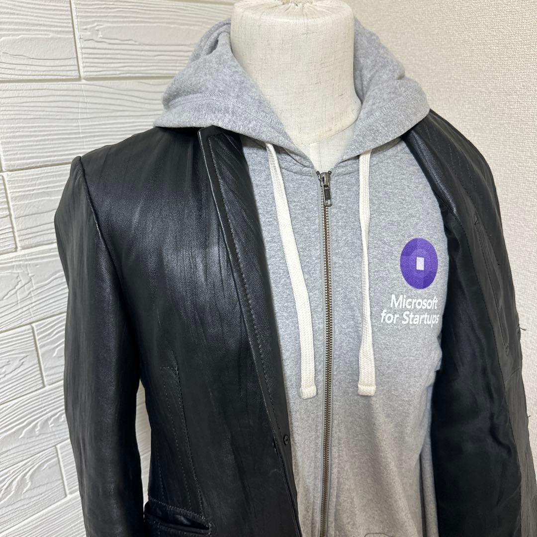 ニコル羊レザー、マイクロソフトジップアップパーカーセット価格