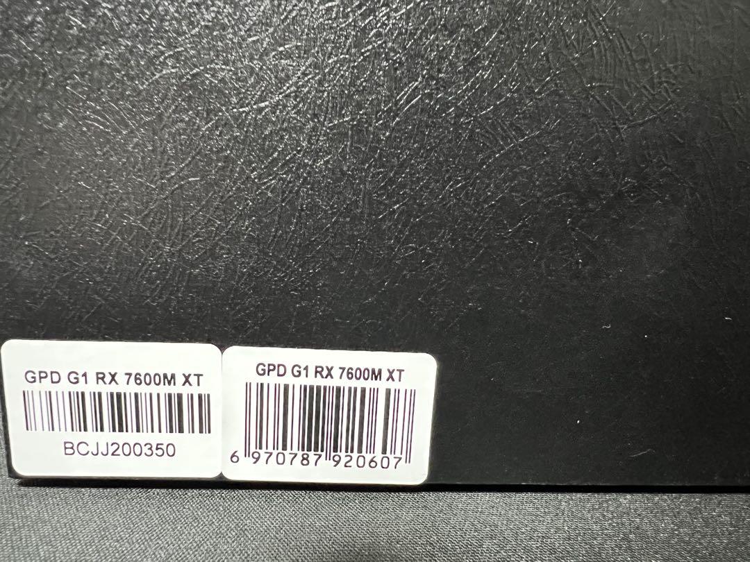 GPD G1 外付けeGPU RX7600M XT 2023