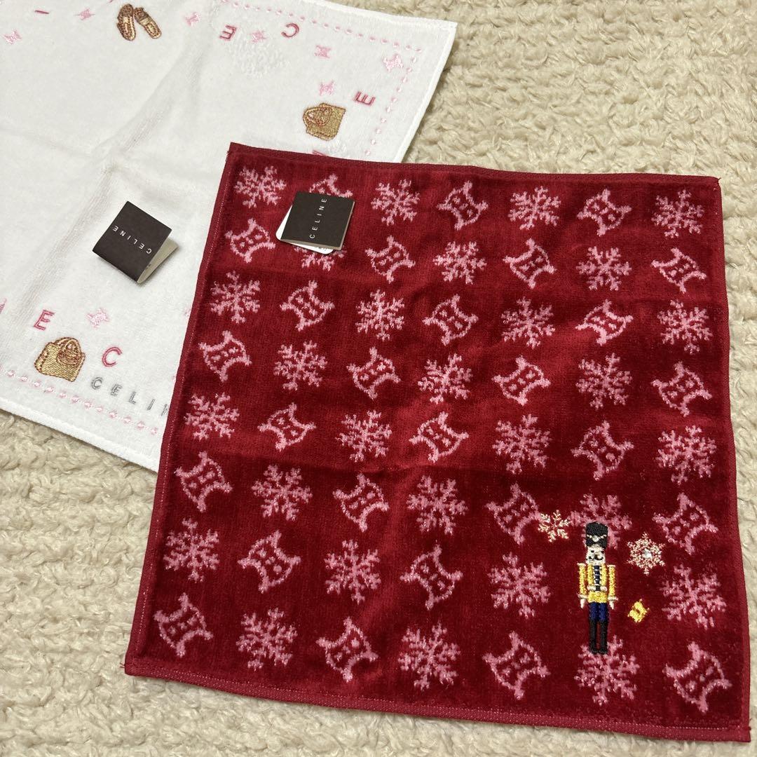 セリーヌタオルハンカチ2枚セット