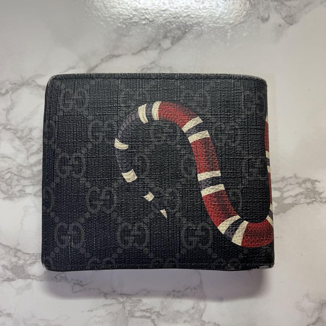 ★Gucci★GGスプリーム キングスネークプリントコインウォレット GUCCI キングスネーク プリント GGスプリーム コインウォレット