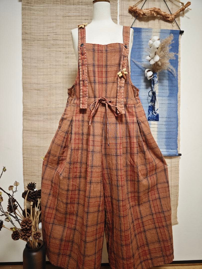 古布リメイク サロペットパンツ