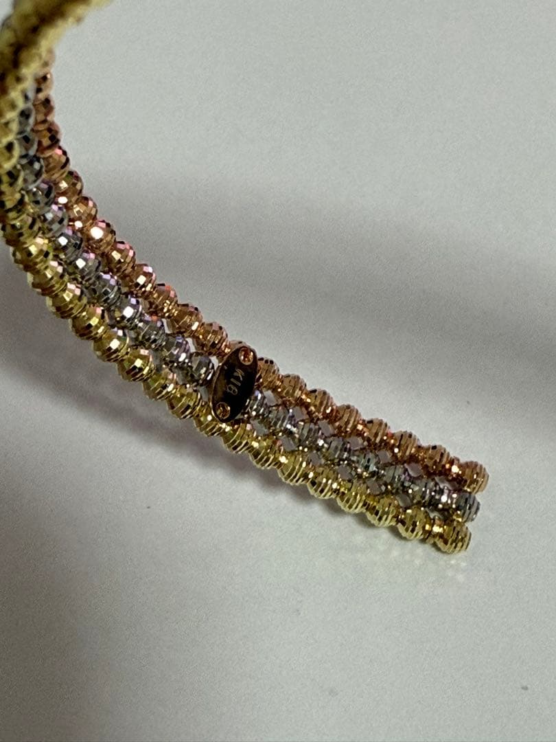 K18/Pt 形状記憶 ダイヤカット バングル