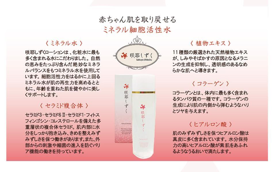 咲耶しずく　スキンケア　洗顔　ローション　美容液　クリーム　ケイ素　アトピー