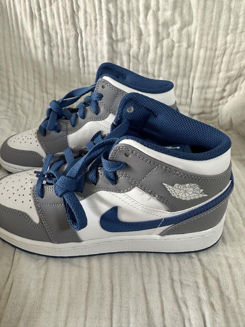Nike GS Air Jordan 1 Mid \"True Blue\"ナイキ