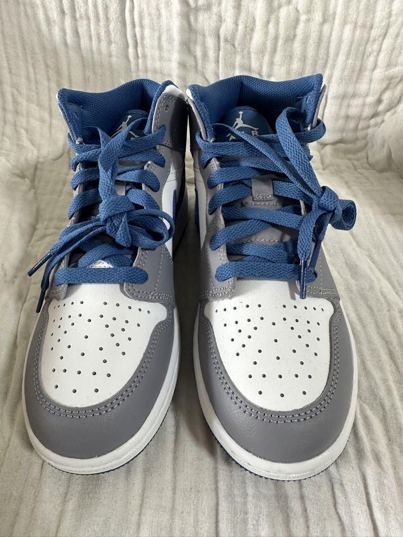 Nike GS Air Jordan 1 Mid \"True Blue\"ナイキ