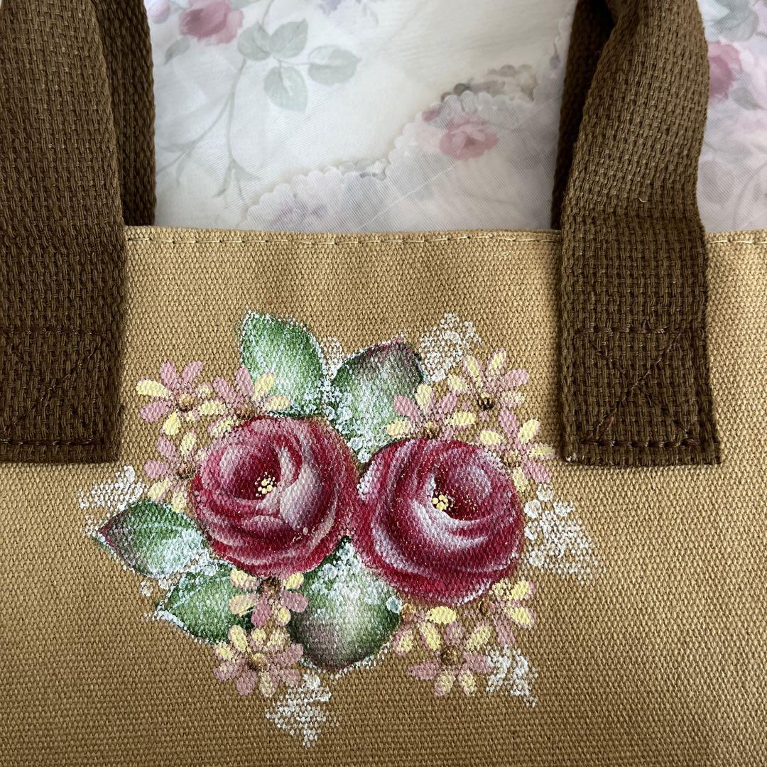 トールペイントバッグ薔薇