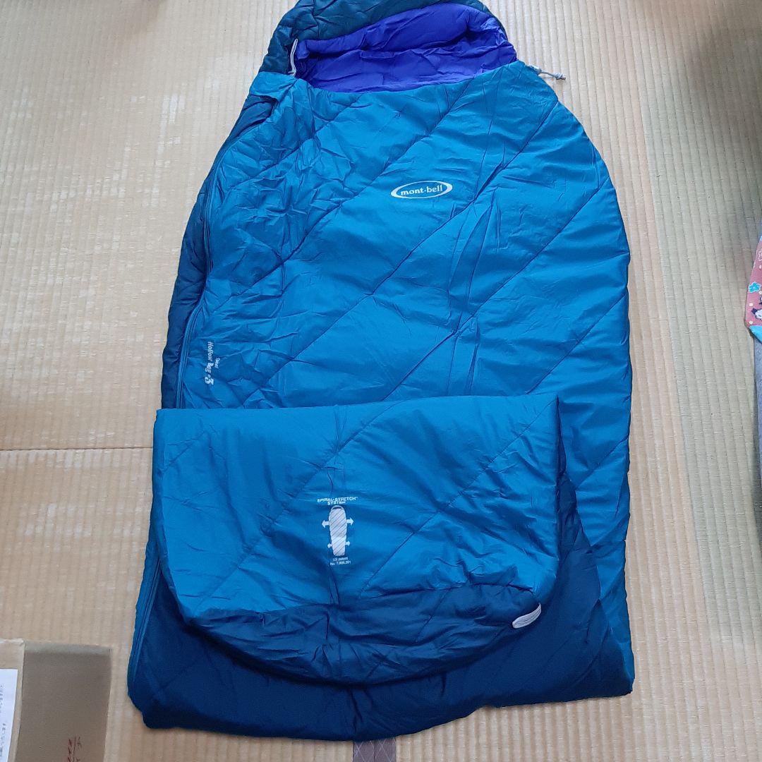 極美品モンベル スパイラルホロウバッグ＃3シュラフ寝袋バルサム