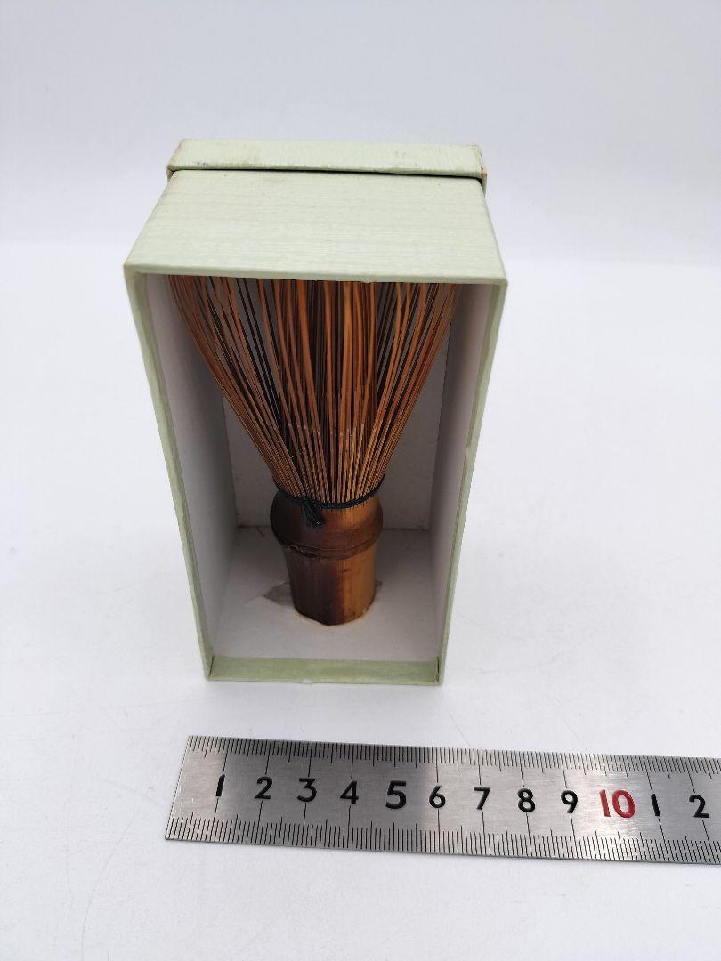 b389 【未使用】茶筅 国産　煤竹　八十本立　紙箱 茶道具