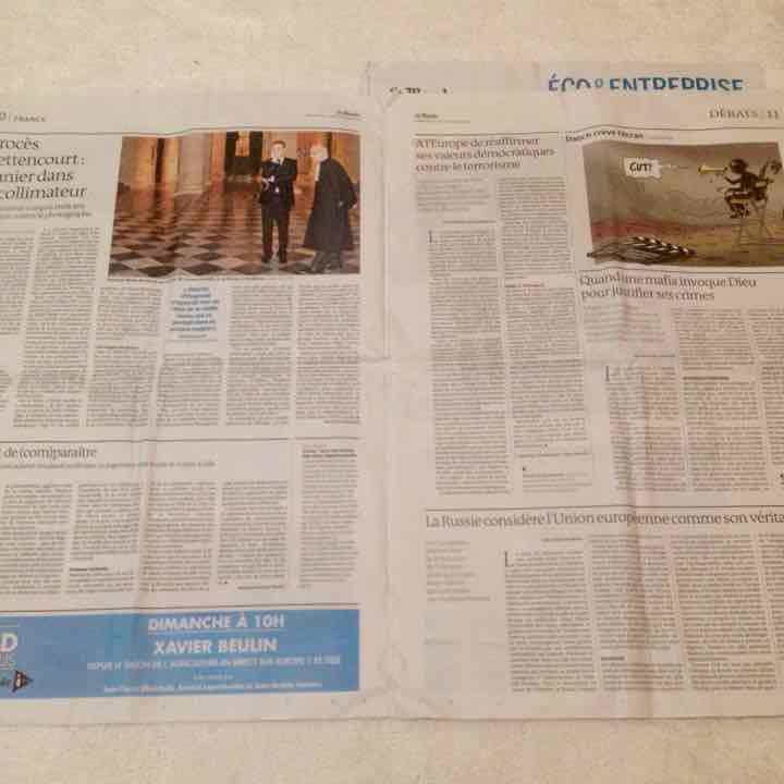 フランス語新聞 Le Monde & Le Figaro 16日分 - メルカリ