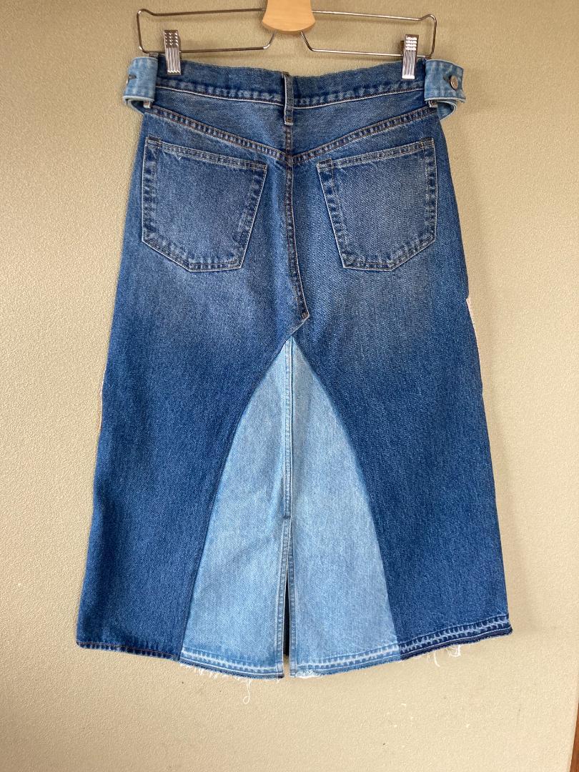DENIM DUNGAREE/12ozHOME MADEデニムリメイクスカート レディース