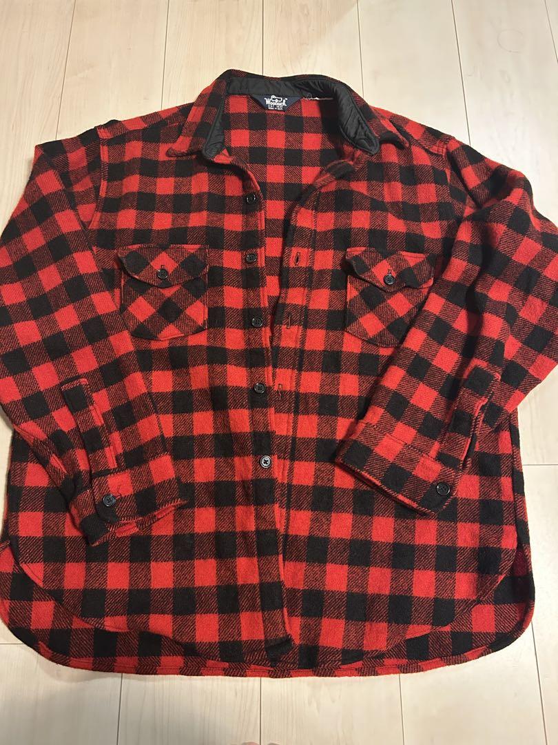 Woolrich レッド/ブラックチェックネルシャツ