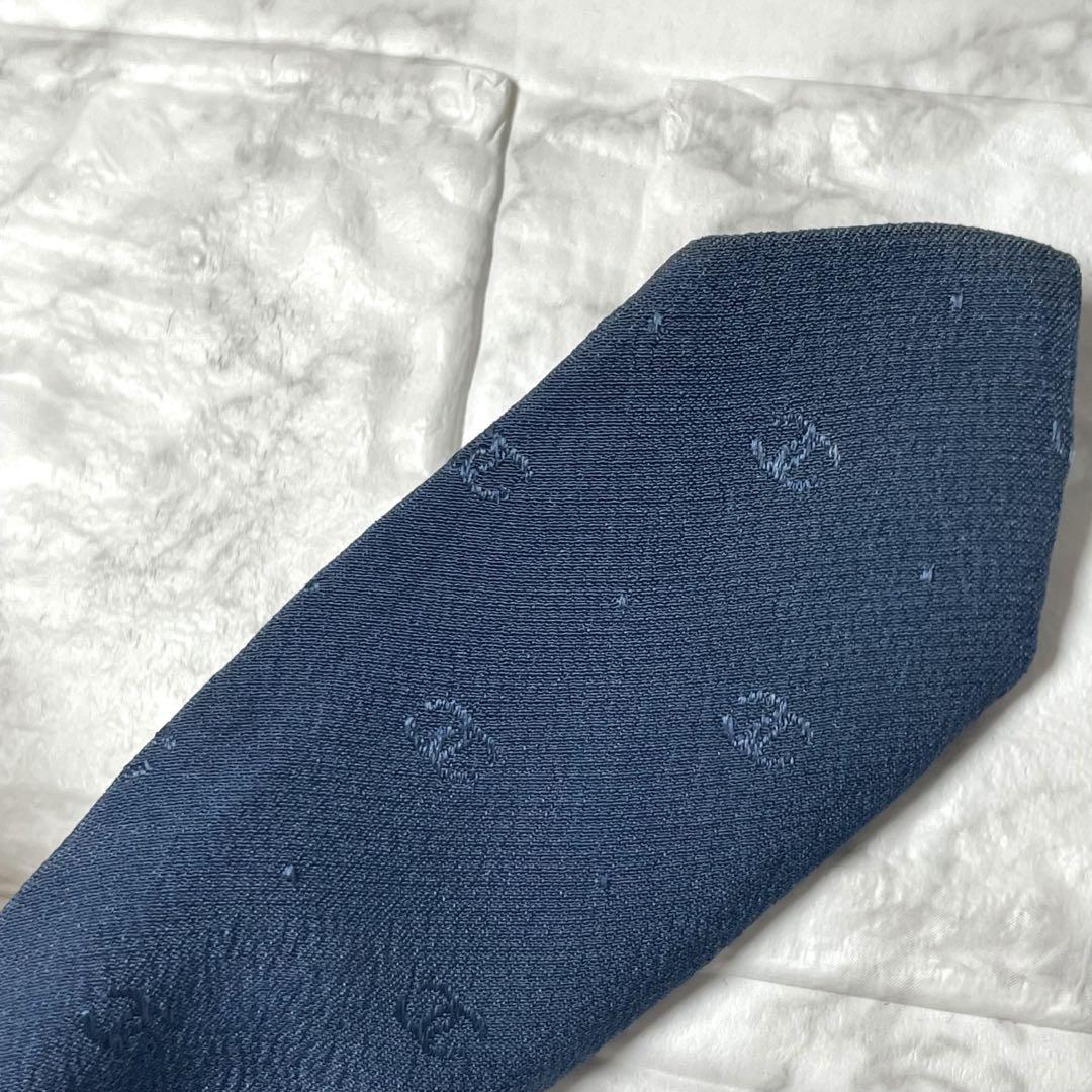 CHANEL シャネル　ネクタイ　ココマーク　ブルー　ネイビー