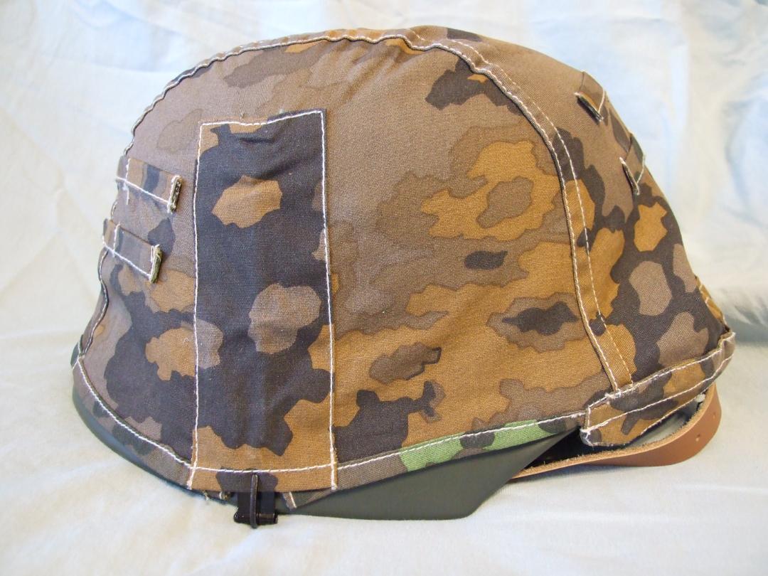 ドイツ軍 M35 スチールヘルメット レプリカ ヘルメットカバー+親衛隊デカール