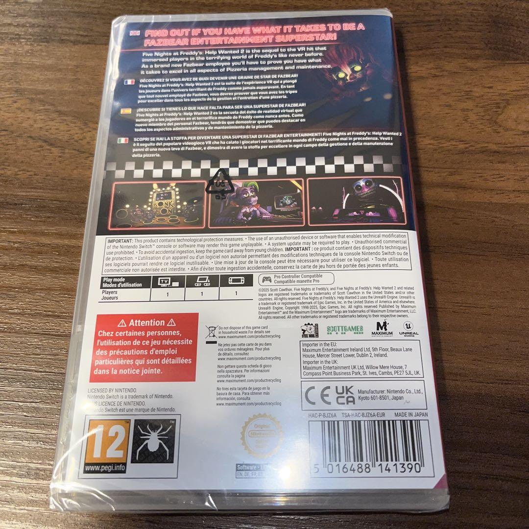 ファイブナイトアットフレディーズ 2 switch