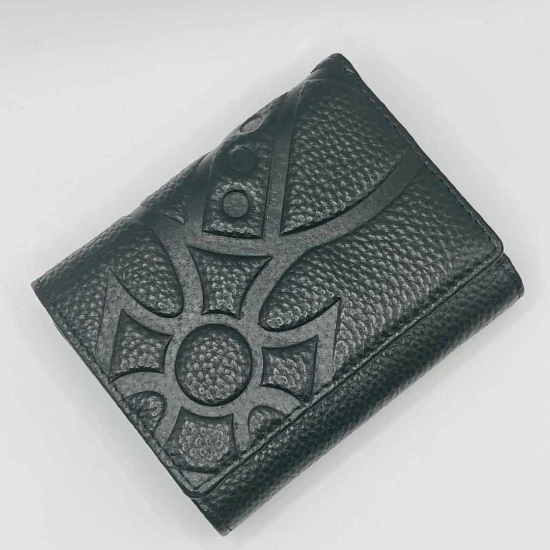 未使用Vivienne Westwood 折財布 人気 ブラック 黒 型押 高級