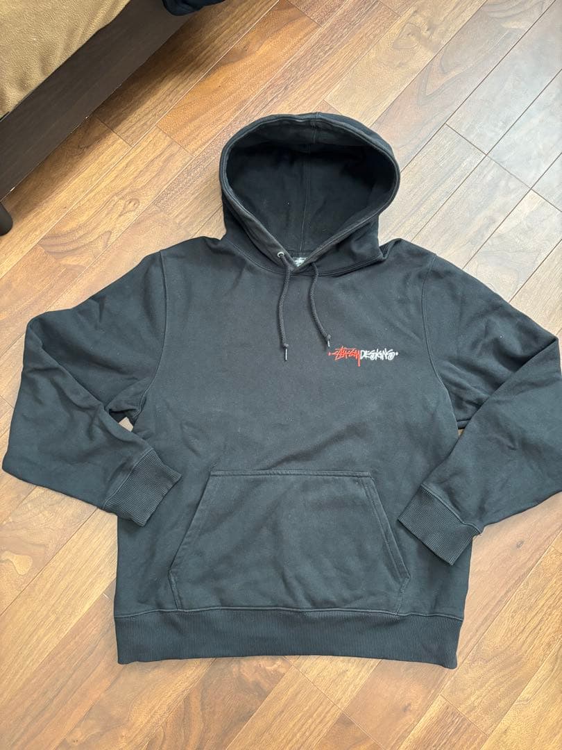STUSSYブラック パーカー ステューシー LL STUSSY