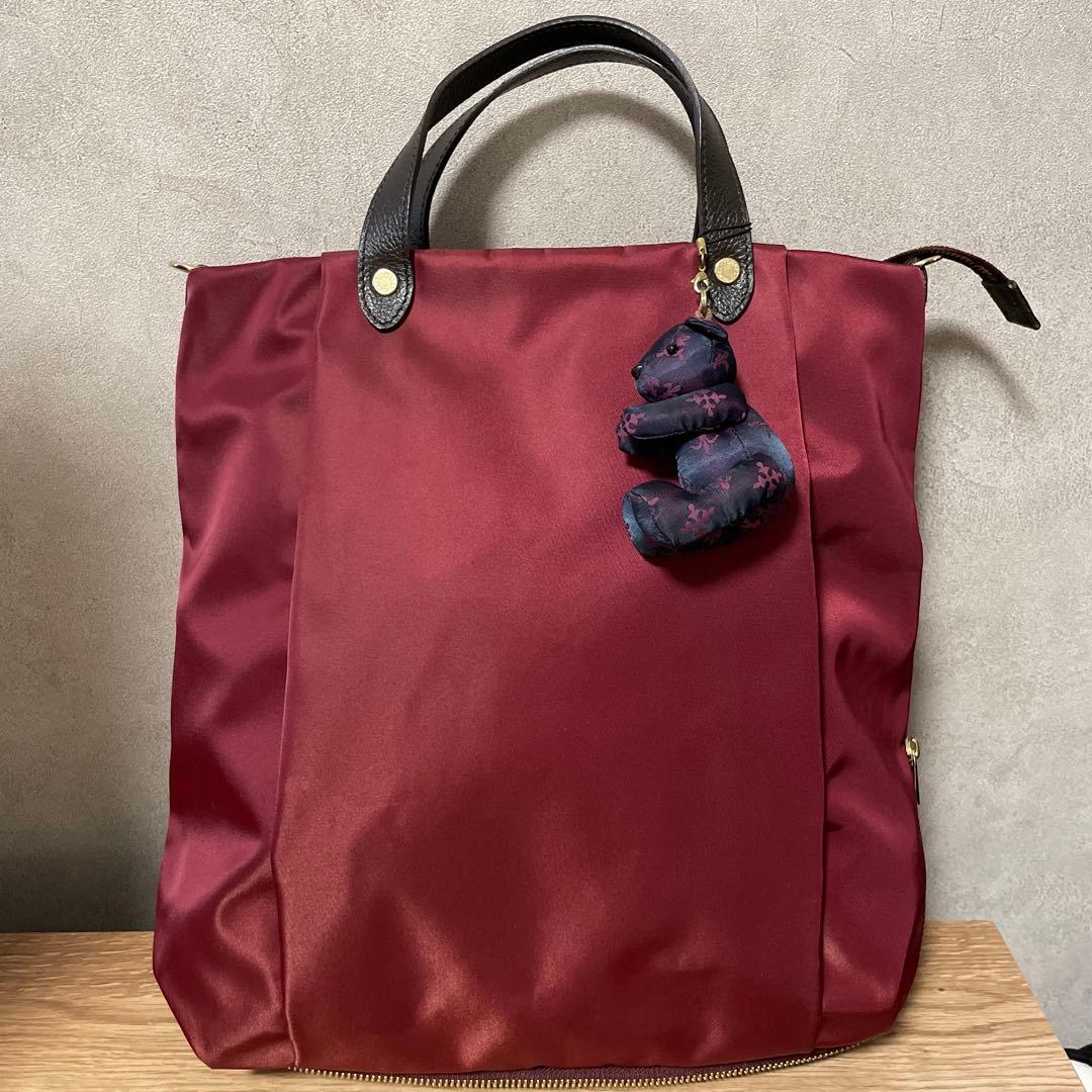 極美品russet リュックサック　2way ショルダーバッグ　チャーム付き