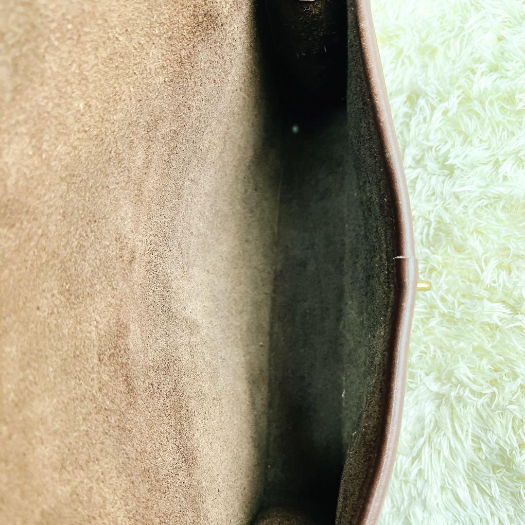 【美品・希少】OLDCOACH クラッチバッグ ターンロック ダークブラウン