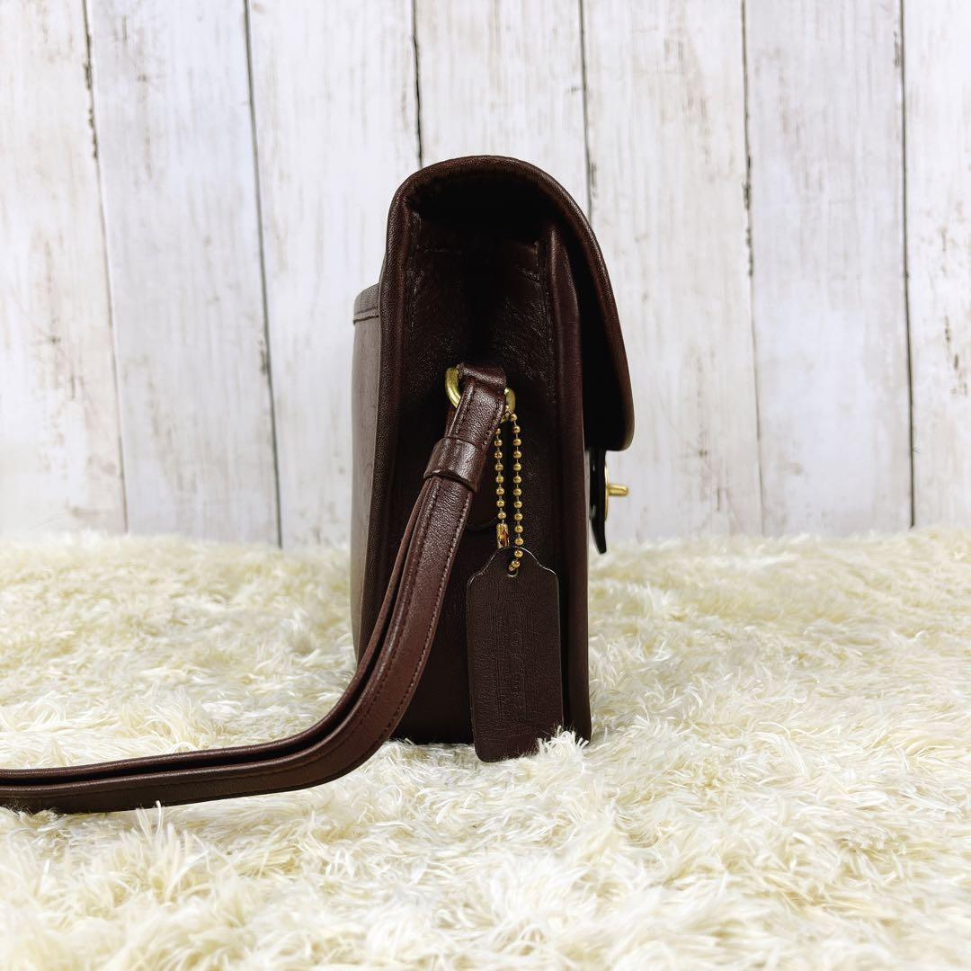 【美品・希少】OLDCOACH クラッチバッグ ターンロック ダークブラウン